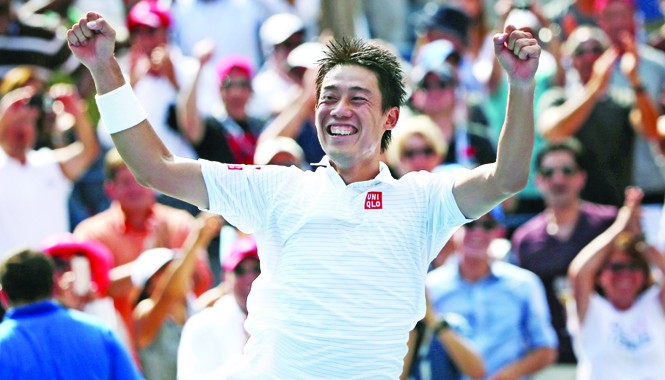 Nishikori có hóa rồng năm 2015? Kei Nishikori đang hướng tới mục tiêu giành Grand Slam và đánh chiếm ngôi vị số một thế giới. Ảnh: Getty Images.