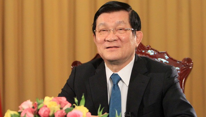 Lấy lợi ích quốc gia, dân tộc làm mục tiêu cao nhất Chủ tịch nước Trương Tấn Sang. Ảnh: Nguyễn Khang.