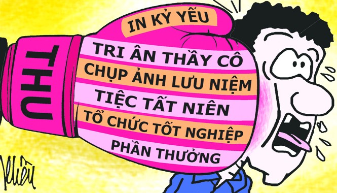 Loạn thu phí cuối năm học: Phụ huynh kêu trời Loạn thu phí cuối năm học: Phụ huynh kêu trời