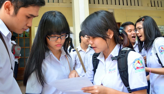 Đề thi THPT quốc gia 2015: Sẽ sắp xếp câu hỏi từ dễ đến khó Tâm trạng lo lắng thường thấy trước mỗi kỳ thi. Ảnh: Hồng Vĩnh.