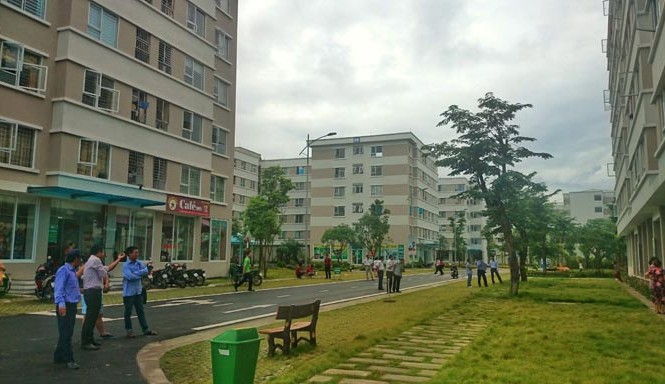 Bỏ ngỏ nhà ở cho thuê Nhà ở xã hội Đặng Xá (Gia Lâm, Hà Nội) chỉ có 270 căn để cho thuê với giá hơn 1 triệu đồng/căn hộ/tháng. Ảnh: Ngọc Châu.