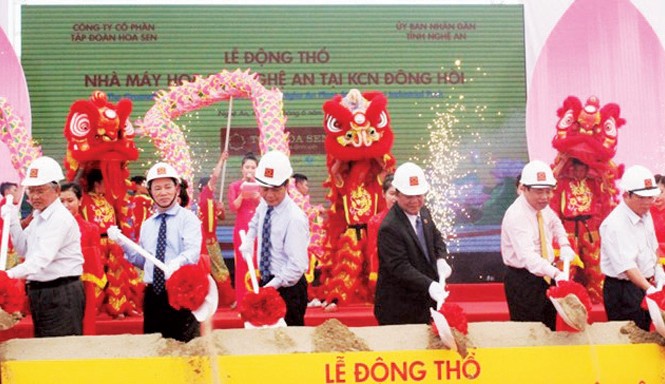 TX Hoàng Mai, cực tăng trưởng phía Bắc Nghệ An Khởi công xây dựng Nhà máy Tôn Hoa Sen tại KCN Đông Hồi (TX Hoàng Mai - Nghệ An)