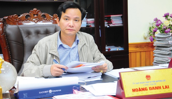 'Chuyển dịch cơ cấu KT theo hướng tích cực' Chủ tịch UBND huyện Quỳnh Lưu Hoàng Danh Lai.