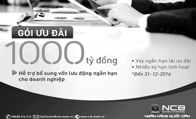 NCB dành 1.000 tỷ ưu đãi LS cho doanh nghiệp NCB dành 1.000 tỷ ưu đãi LS cho doanh nghiệp