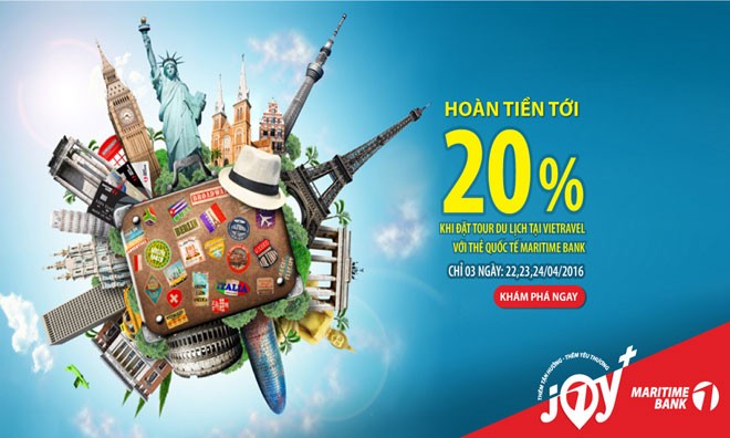 Maritime Bank ưu đãi 'khủng' khách đi tour Vietravel Maritime Bank ưu đãi 'khủng' khách đi tour Vietravel
