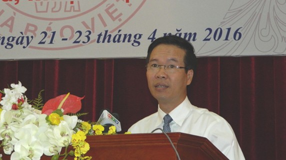 Nhiệm vụ của báo chí là tạo đồng thuận và động lực Trưởng ban Tuyên giáo Võ Văn Thưởng phát biểu tại hội nghị. Ảnh: H.T.