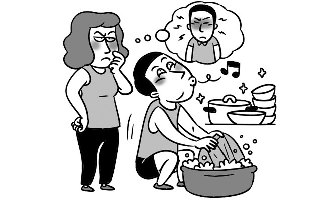 Bất thường, chồng vừa nội trợ lại huýt sáo vang nhà Bất thường, chồng vừa nội trợ lại huýt sáo vang nhà