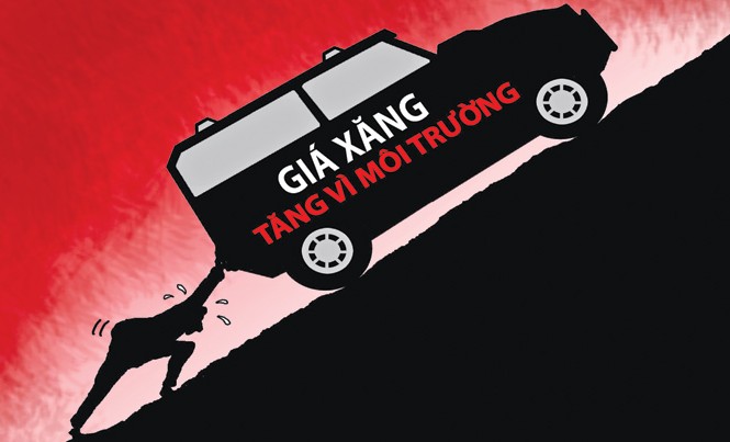 Đề xuất tăng thuế bảo vệ môi trường 8.000 đồng/lít xăng: Khó tạo đồng thuận Minh họa: Khều.