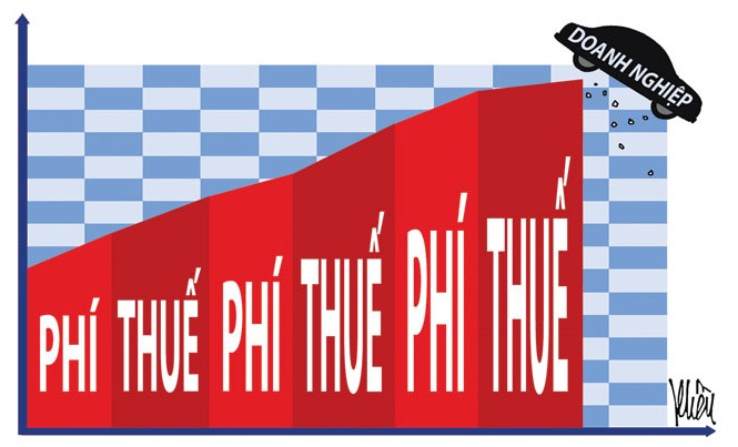 Doanh nghiệp Việt 2017: Vẫn còn rào cản thuế, phí Tranh minh họa: Khều.