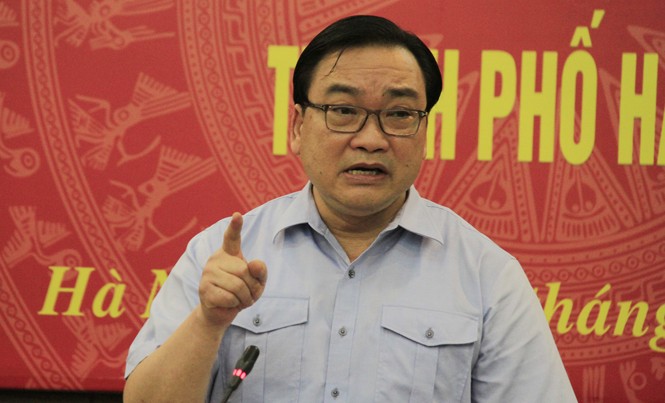 Bí thư Hà Nội truy việc cưỡng chế vi phạm phòng cháy chữa cháy Bí thư Thành ủy Hà Nội Hoàng Trung Hải. Ảnh: Trường Phong.