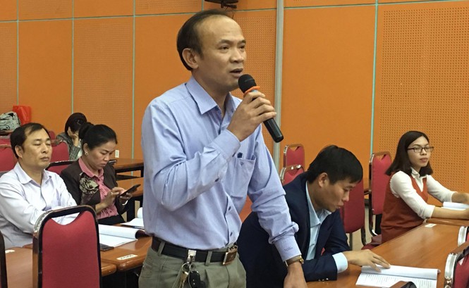 Nóng chuyện chất lượng giáo viên, hội đồng trường Đại diện trường ĐH đóng góp ý kiến cho dự thảo luật giáo dục ĐH. Ảnh: Nghiêm Huê.