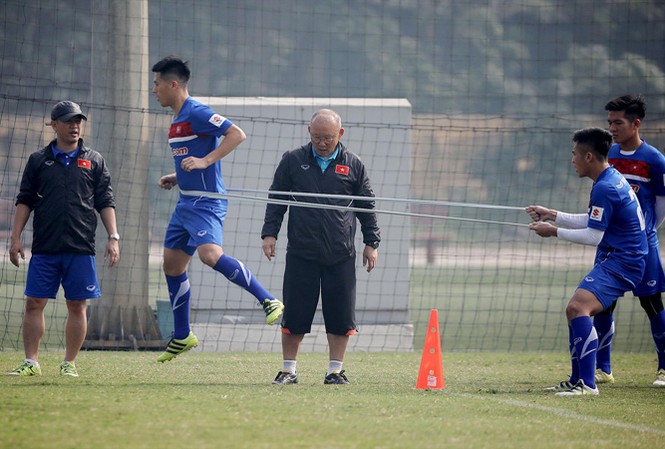 U23 Palestine - quân xanh cuối cùng của U23 VN Thày trò HLV Park Hang seo tập luyện những buổi cuối cùng trước khi lên đường sang Trung Quốc tham dự VCK U23 châu Á. Ảnh: VSI.