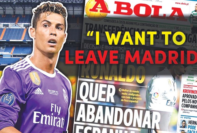 Ronaldo sẵn sàng tự 'hạ giá' để rời Madrid Ronaldo sẽ rời Real ngay sau khi mùa giải năm nay kết thúc?