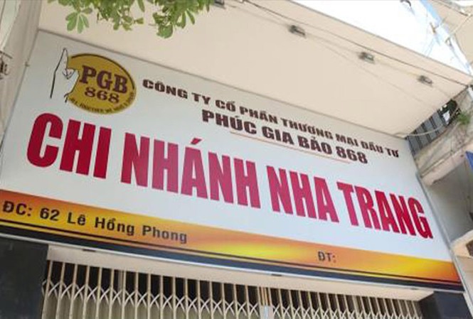 Truy tố tổng giám đốc lừa chiếm hàng trăm tỷ đồng Trụ sở một chi nhánh công ty 868 tại TP Nha Trang.
