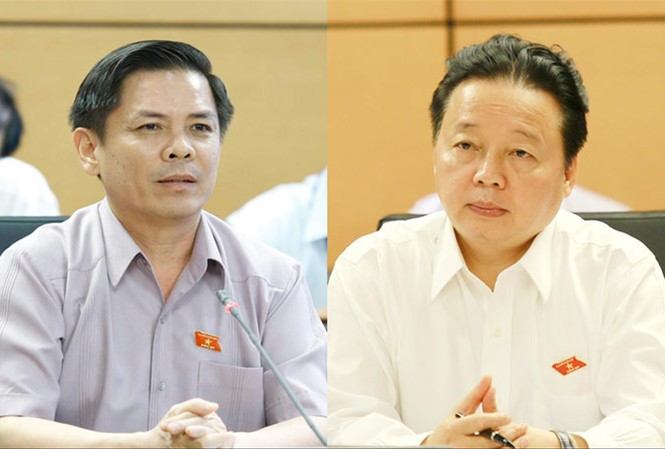 Đổi mới chất vấn, tăng tranh luận Bộ trưởng Bộ GTVT Nguyễn Văn Thể và Bộ trưởng Bộ TN&MT Trần Hồng Hà sẽ đăng đàn đầu tiên. Ảnh: Như Ý.