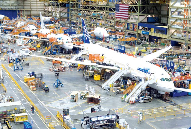 Chiến tranh thương mại Mỹ -Trung: Ai lợi, ai thiệt? Hãng Boeing của Mỹ sẽ thiệt hại nặng nề nếu chiến tranh thương mại Mỹ-Trung leo thang. Ảnh: heraldnet.com.