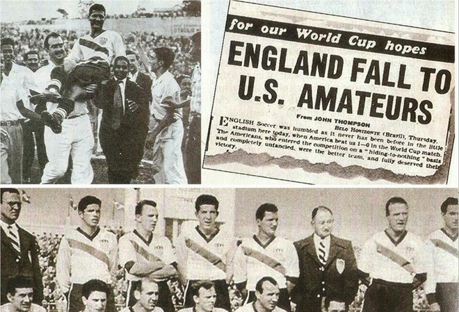 Nỗi đau lần đầu dự World Cup của Anh Đội tuyển nghiệp dư Mỹ đánh bại ĐT Anh tại World cup 1950.