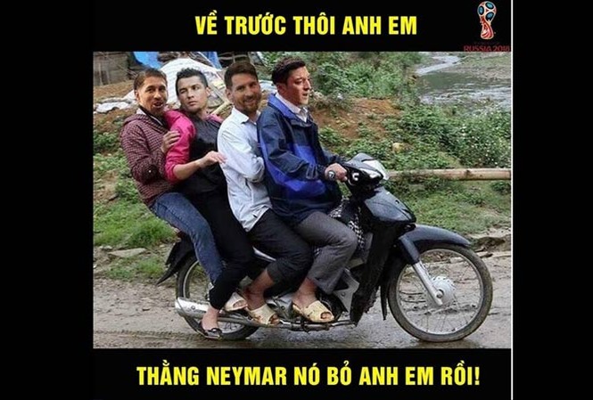 Tản mạn World Cup: Cơ hội của fan Ảnh chế các ngôi sao bóng đá về nước sớm tràn ngập trên mạng xã hội.