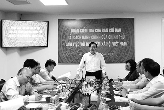 Ban Chỉ đạo Cải cách Hành chính của Chính phủ làm việc với BHXH Ban Chỉ đạo Cải cách Hành chính của Chính phủ làm việc với BHXH Việt Nam.