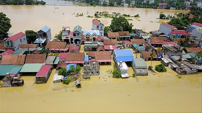Vạn dân khốn khó vì mưa lũ kéo dài Vùng lũ Chương Mỹ (Hà Nội). Ảnh chụp 30/7/2018. Ảnh:Trường Phong.