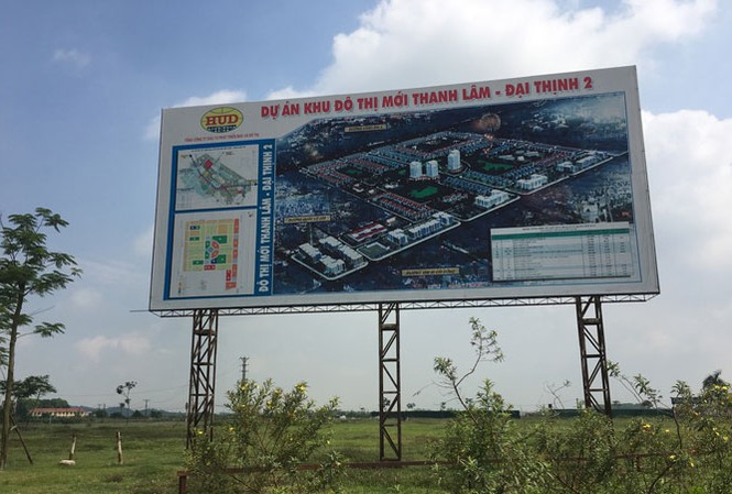 Còn e dè, nể nang Dự án Khu đô thị mới Thanh Lâm-Ðại Thịnh 2, một trong nhiều dự án bỏ hoang trên địa bàn huyện Mê Linh (Hà Nội). Ảnh: Trường Phong.