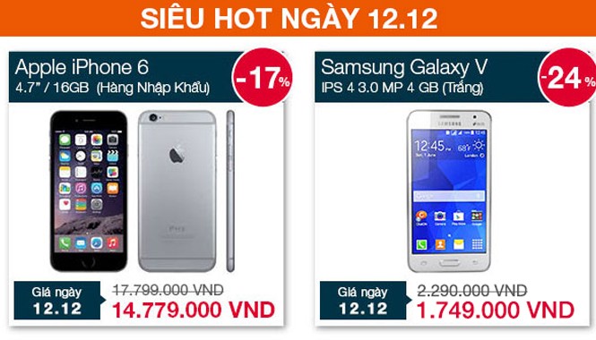 Lazada giảm giá sốc trong ngày mua sắm trực tuyến 12/12 Tham gia cuộc Cách mạng mua sắm Online 12/12 với nhiều mức giá hấp dẫn