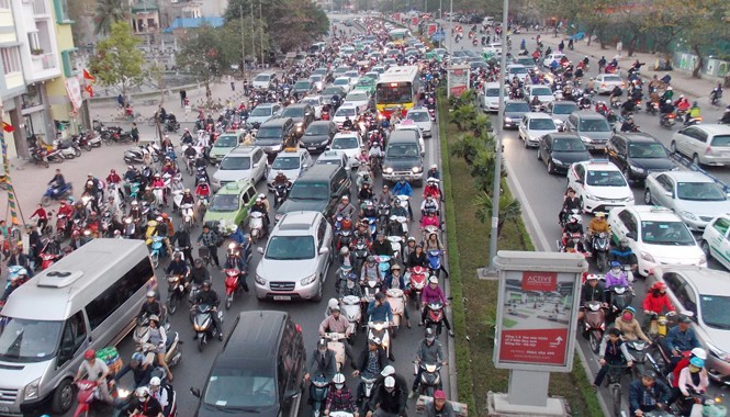 Giao thông dịp Tết Nguyên Đán: Không để ùn tắc quá 30 phút Lãnh đạo Hà Nội yêu cầu các trường hợp ùn tắc dịp Tết không để xảy ra quá 30 phút. Ảnh: Trọng Đảng