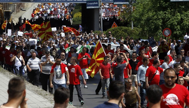 Biểu tình chống chính phủ ở Macedonia