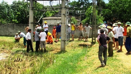 Dân lo lắng vì trâu, bò bị điện giật ngay cạnh trạm biến áp Trạm biến áp ở thôn 10 - nơi một con trâu vừa bị điện giật chết.