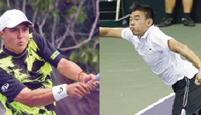 Chấm phá quần vợt Challenger ngày trở lại Tay vợt Việt kiều Daniel Nguyễn chơi bùng nổ tại Vietnam Challenger nhờ sự cổ vũ của khán giả, trong khi Lý Hoàng Nam tỏ ra quá sức. Ảnh: Internet