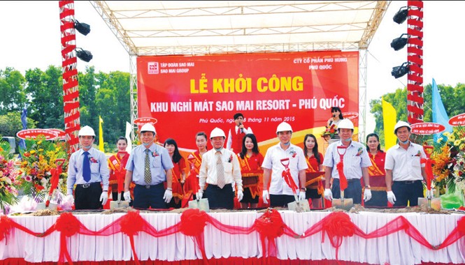 Tập đoàn Sao Mai triển khai dự án lớn nơi đảo ngọc Lãnh đạo các cấp khởi công dự án Khu nghỉ mát Sao Mai Resort Phú Quốc.