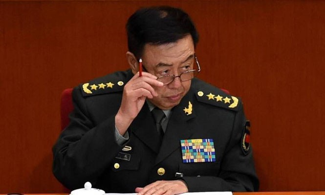 Tướng Trung Quốc thăm trái phép bãi đá trên biển Đông Phó chủ tịch quân ủy Trung Quốc, tướng Phạm Trường Long