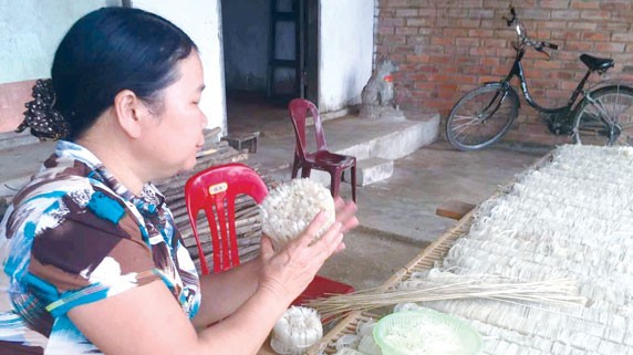 Thoát nghèo từ nghề làm cao khô đặc sản Nhờ có nghề làm cao khô gia đình bà Hoan đã thoát nghèo. Ảnh: Duy Chiến