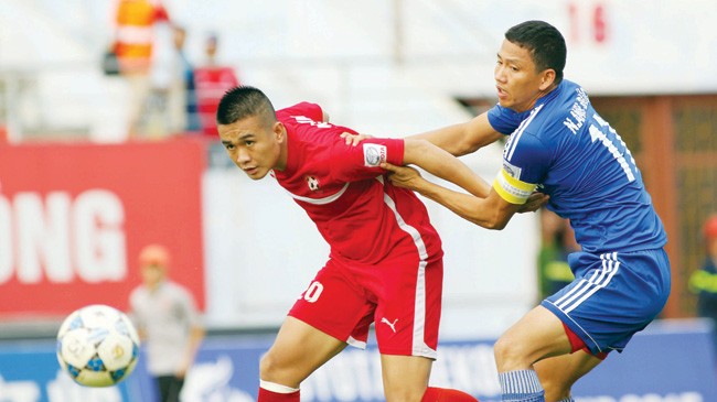 Trước vòng 8 V-League: Đại chiến đất Cảng Hải Phòng và B.Bình Dương sẽ có màn tranh tài quyết liệt trên sân Lạch Tray cuối tuần này. Ảnh: VSI