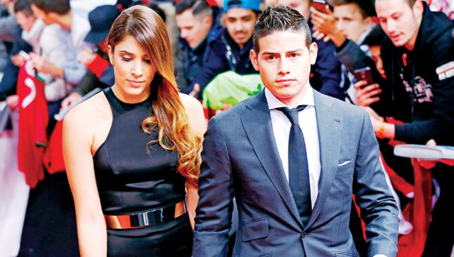 Ngôi sao James Rodriguez sợ vợ James sẽ không thể rời Real Madrid vì cô vợ Daniel Ospina.