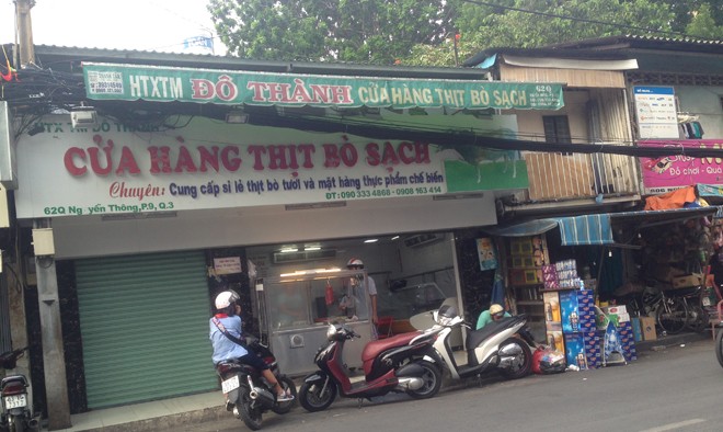 Nở rộ cửa hàng thịt bò sạch... tự phong Nhiều cửa hàng gắn biển thịt bò sạch tại TPHCM.
