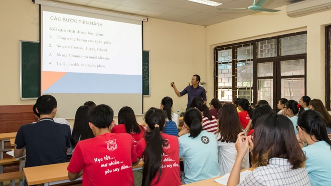 Đại học Y Hà Nội tuyển sinh ngành cử nhân dinh dưỡng Một buổi học của sinh viên Ngành Cử nhân Dinh dưỡng.