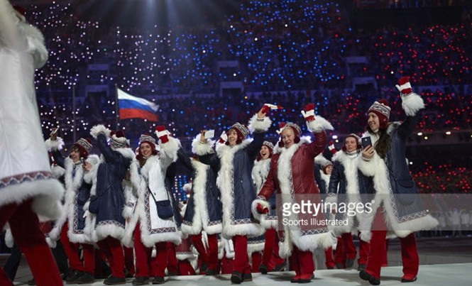 'Có can thiệp chính trị đối với thể thao Nga' Đoàn thể thao Nga tại Olympic Sochi 2014. Ảnh: GETTY IMAGES