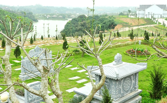 Ở nơi người đã khuất mỉm cười Một góc Công viên Nghĩa trang Thiên Đức (Phú Thọ).