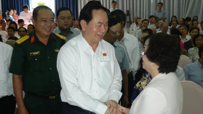 Chủ tịch nước: Bất kỳ ai liên quan đến sai phạm Formosa đều bị xử nghiêm Chủ tịch nước tiếp xúc cử tri quận 1 sáng 1/8.