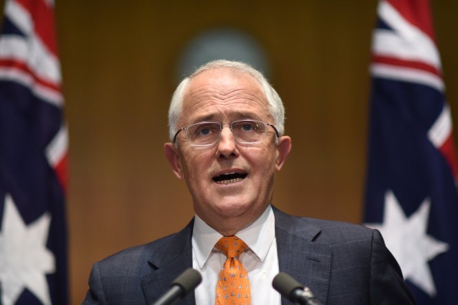 Thủ tướng Úc cho tiền ăn mày gây tranh cãi Thủ tướng Úc Malcolm Turnbull - Ảnh: Reuters