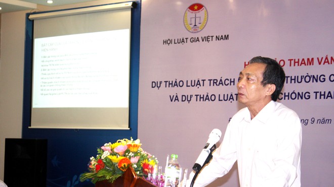 Xác định rõ người đứng đầu để xử lý trách nhiệm Theo ông Đỗ Gia Thư , Luật Phòng chống tham nhũng cần được sửa đổi toàn diện.