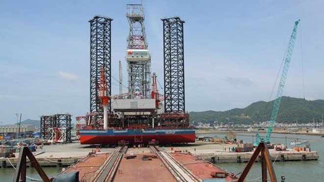 Giàn khoan dầu khí 'Made in Vietnam' Công trình giàn khoan Tam Đảo 3. Ảnh: nhân vật cung cấp.