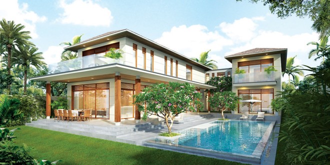 Mua biệt thự The Ocean Estates, bạn sở hữu nơi ở đẹp nhất sát biển Đà Nẵng Phối cảnh biệt thự 5 phòng ngủ.