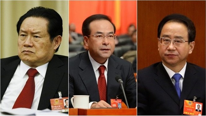 Lộ chuyện chạy phiếu, hối lộ bầu cử để vào Trung Nam Hải Chu Vĩnh Khang, Tôn Chính Tài, Lệnh Kế Hoạch (từ trái qua phải).
