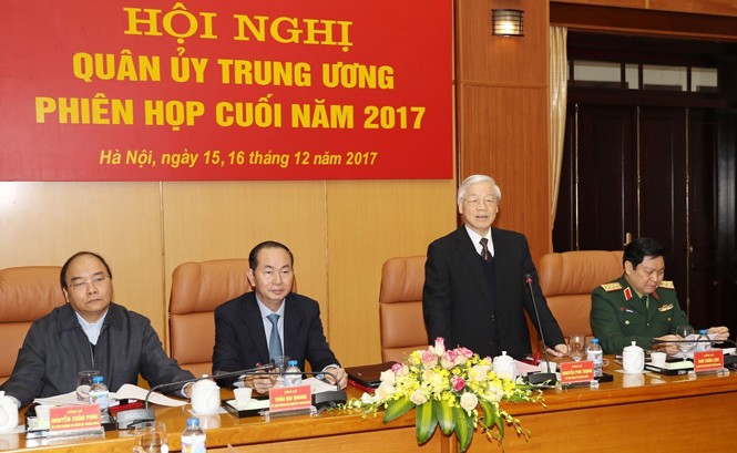 Tổng Bí thư Nguyễn Phú Trọng: Giữ gìn, phát huy hình ảnh, uy tín của Quân đội Tổng Bí thư Nguyễn Phú Trọng, Bí thư Quân ủy Trung ương phát biểu khai mạc Hội nghị. Ảnh: TTXVN
