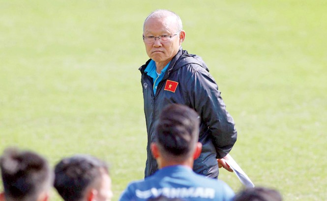 'Bóng đá Việt Nam phải có đột phá về thành tích' Thày trò HLV Park Hang Seo cần đạt thành tích tốt ở những giải đấu tham dự trong năm tới, chiếu theo Chiến lược phát triển bóng đá Việt Nam giai đoạn 2020, tầm nhìn 2030. Ảnh: VSI
