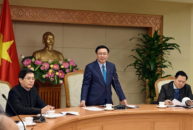 Rà soát từng m2 đất khi cổ phần hóa Phó Thủ tướng Vương Đình Huệ chủ trì cuộc họp của Ban Chỉ đạo sắp xếp, CPH doanh nghiệp. Ảnh: N.B