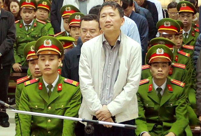 Đảng quyết tâm Chống chạy chức, chạy quyền Trịnh Xuân Thanh trong một phiên xét xử tại tòa án nhân dân, TP Hà Nội. Ảnh: An Đăng.