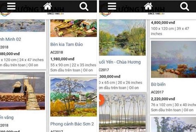 Vẫn loay hoay chống tranh giả Website mới đây đăng tải và bán công khai tranh nhái của Đặng Tiến, sau phải gỡ bỏ và xin lỗi.